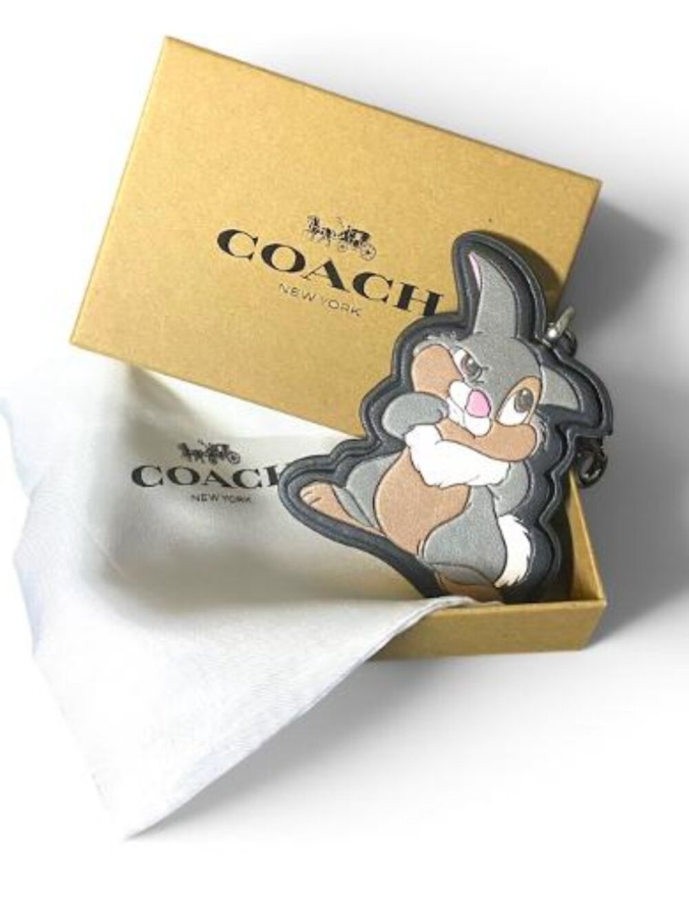 NWT - Disney x Coach Bag Charm With Thumper - W DUSTBAG & BOX FULL INLUSION